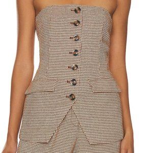 Anthropologie/Favorite Daughter Hound's-tooth Corset Top